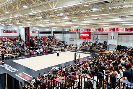 Carolina Gamecock volleyball gym