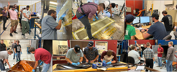 collage of students participating in McNair center events