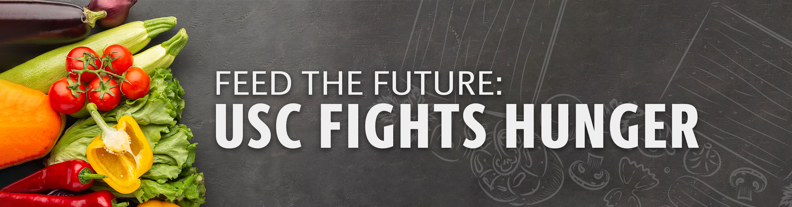 Banner image reading 'Feed the Future: USC Fights Hunger'