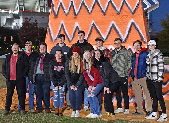 Pi Tau Sigma students at Clemson game